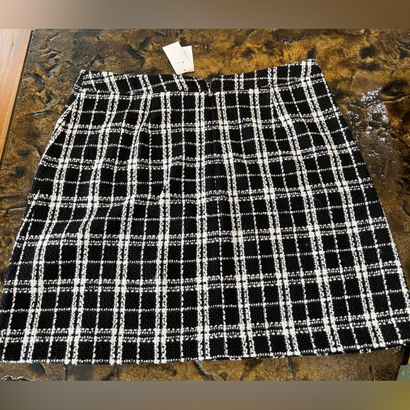 NWT BANANA REPUBLIC HOUNDSTOOTH MINI SKIRT SIZE 14 - Picture 1 of 7